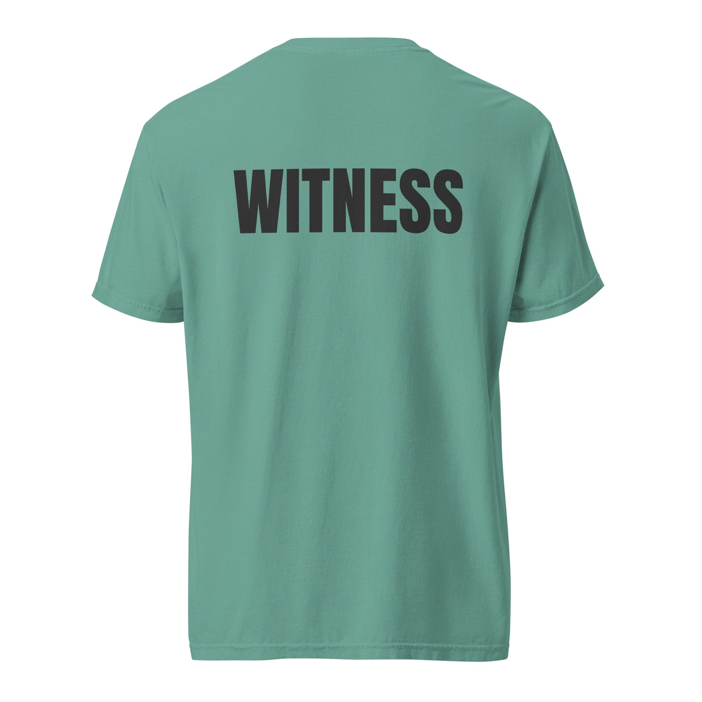 WITNESS - Unisex garment-dyed heavyweight t-shirt - Blk