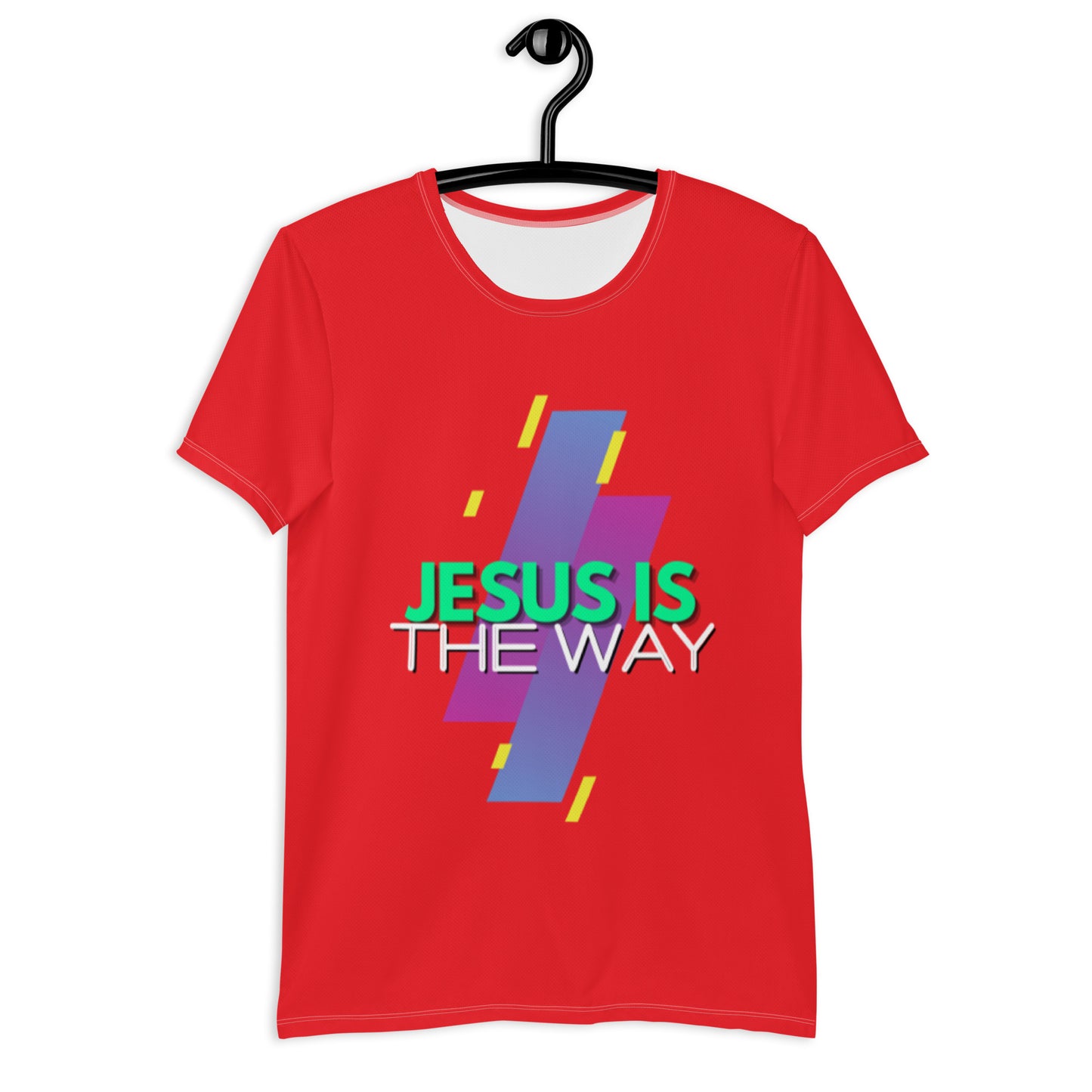 Jesus is the Way - RED - All-Over Print Men's Athletic T-shirt