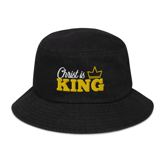 Christ is King! Denim bucket hat