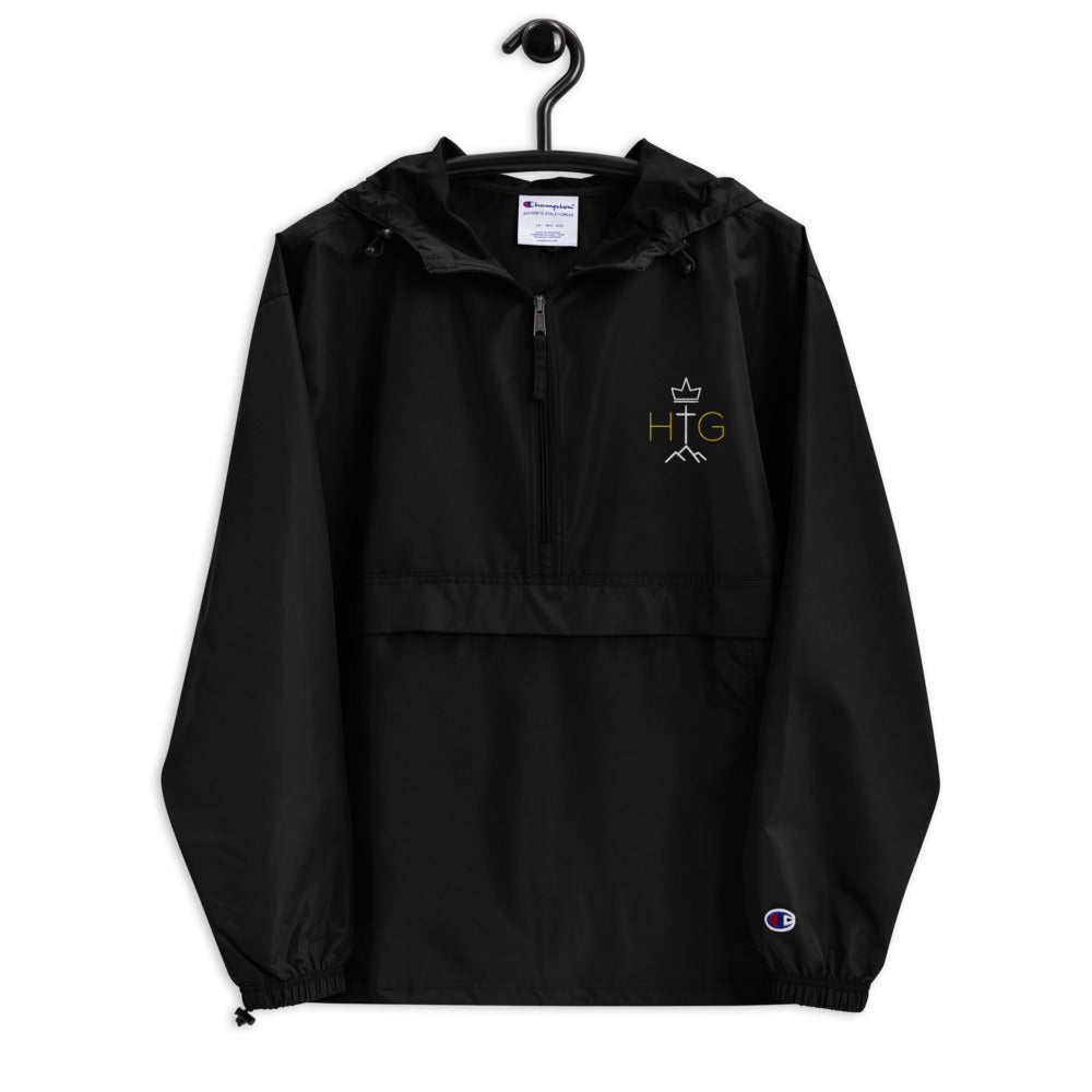 His Glory Official Logo - Embroidered Champion Packable Jacket