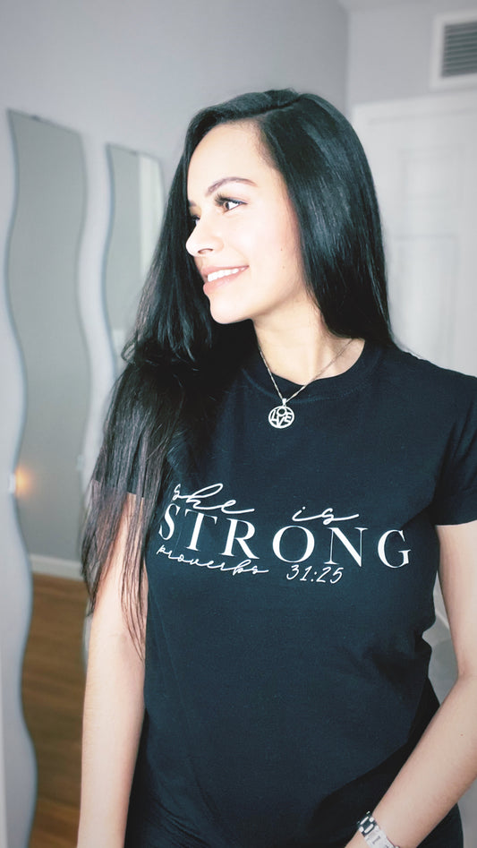 She is Strong - Short-Sleeve Unisex T-Shirt - Black, Navy, Gray