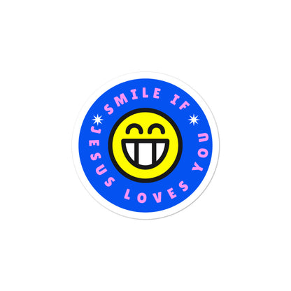 Smile if you love JESUS - Bubble-free stickers