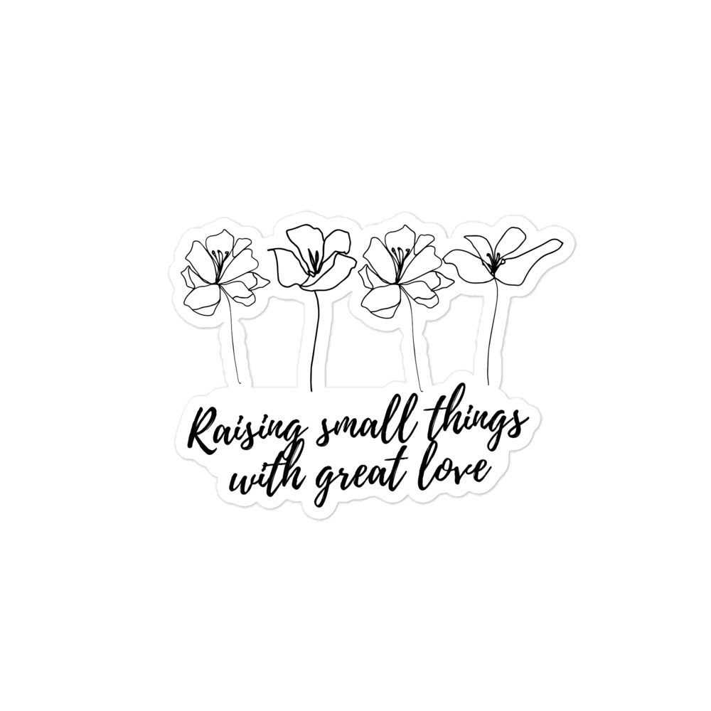Raising Small Things - Bubble-free stickers