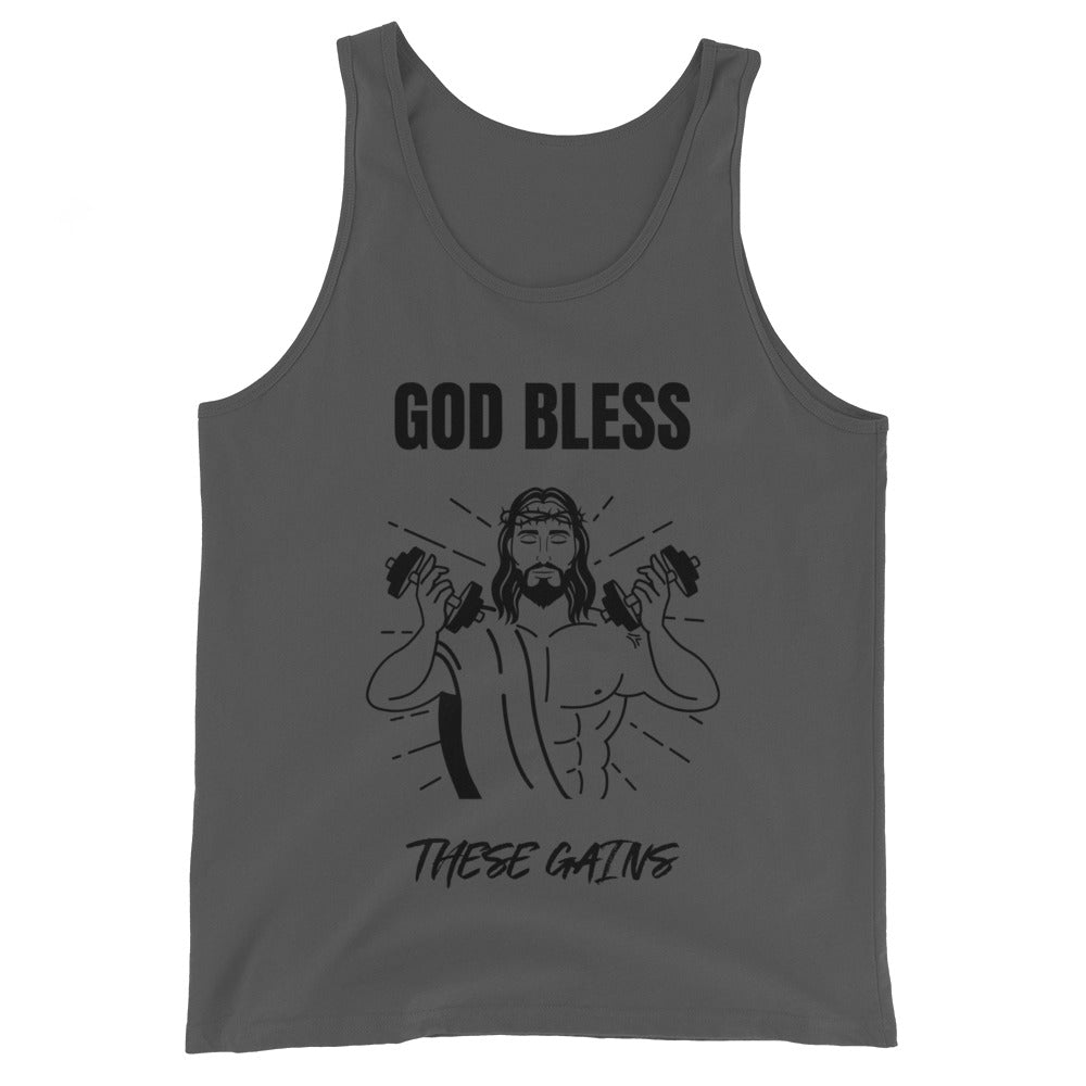 God Bless These Gains - Unisex Tank Top