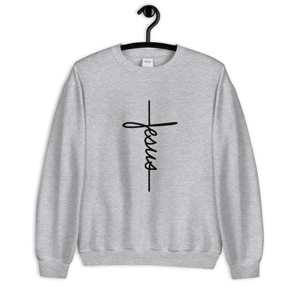 Cross-Shaped Jesus: Inspiring Sweatshirt for Faithful Believers (Unisex)
