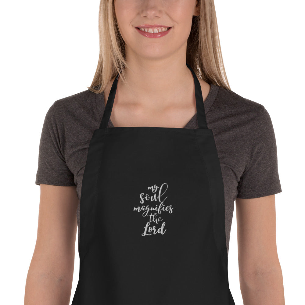 My Soul Magnifies the Lord - Embroidered Apron