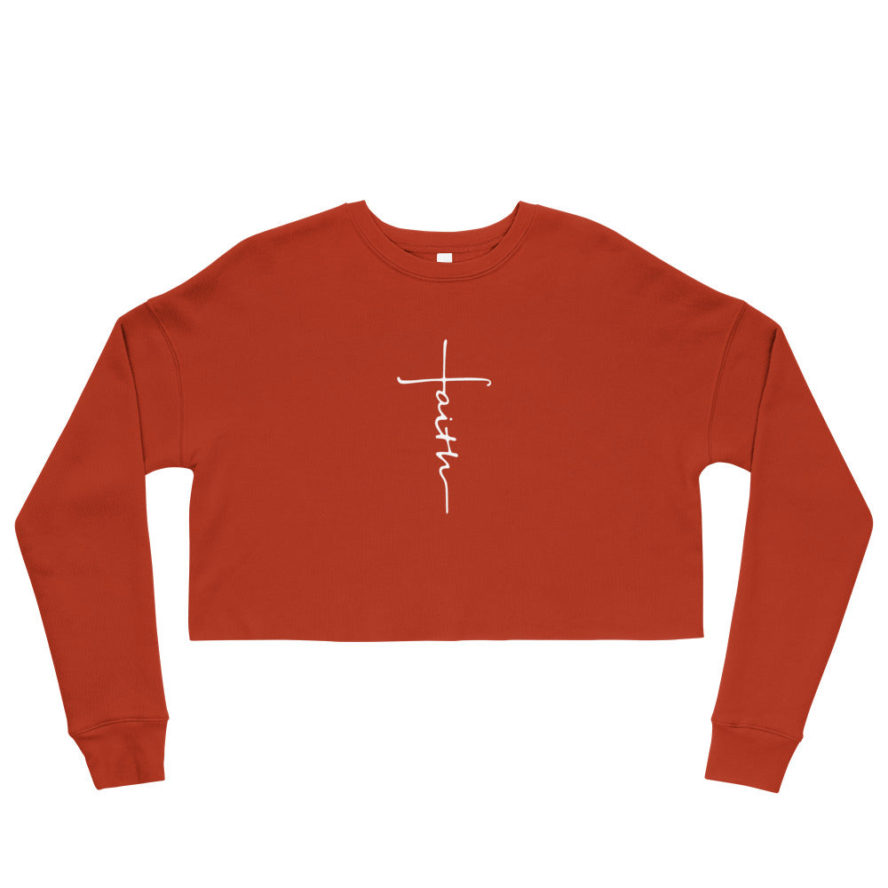 FAITH  Cross - Crop Sweatshirt