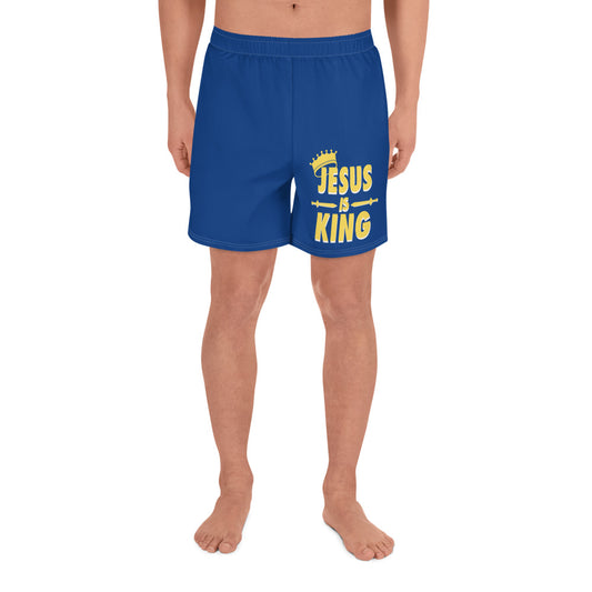 Jesus is KING - Men's Athletic Long Shorts