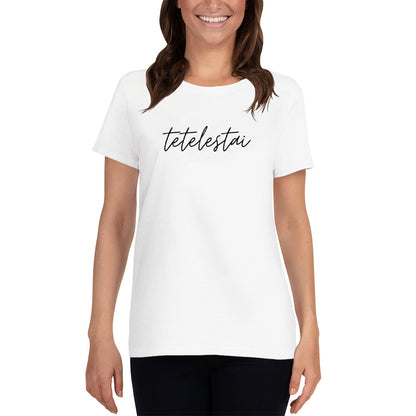tetelestai - Women's short sleeve t-shirt (blk font)