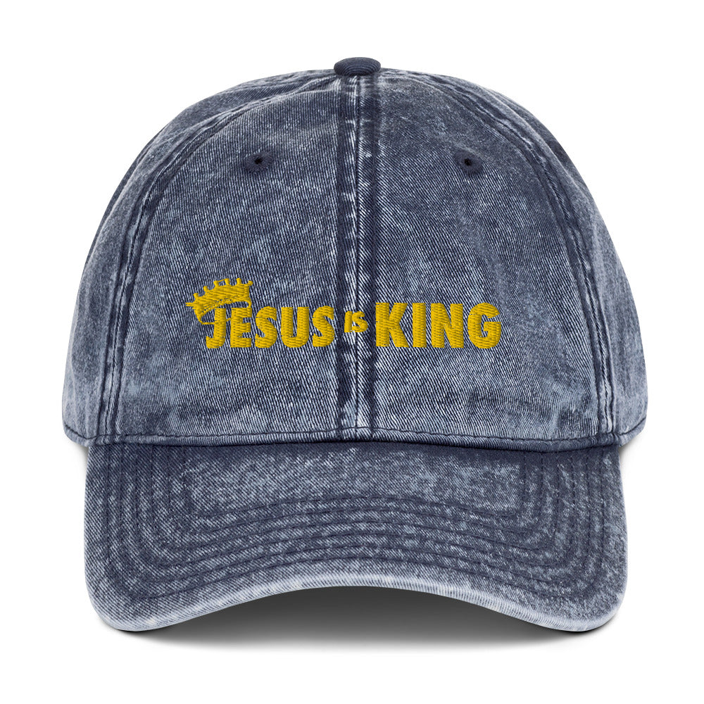 Jesus is KING - Vintage Cotton Twill Cap