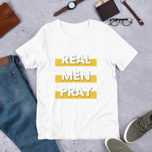 Real Men Pray - Short-Sleeve Men's T-Shirt