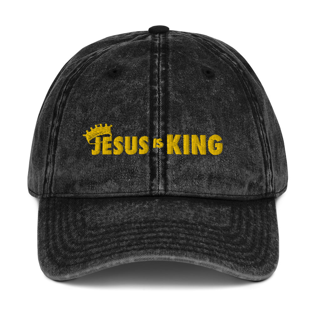 Jesus is KING - Vintage Cotton Twill Cap