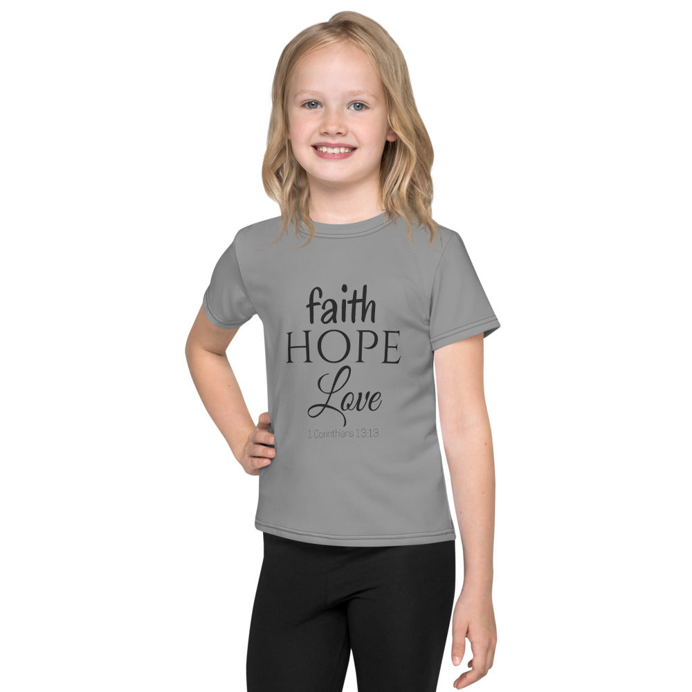 Faith Hope and Love Short sleeve kids t-shirt