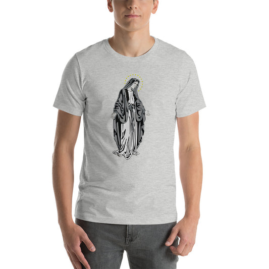 Mary + Rosary Short-Sleeve Unisex T-Shirt