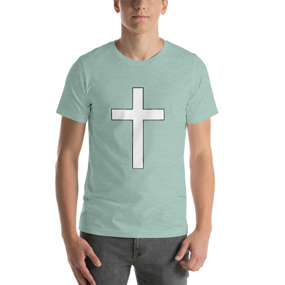 Cross - Bella + Canvas 3001 Unisex Short Sleeve Jersey T-Shirt with Tear Away Label