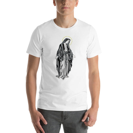 Mary + Rosary - V-Neck T-Shirt