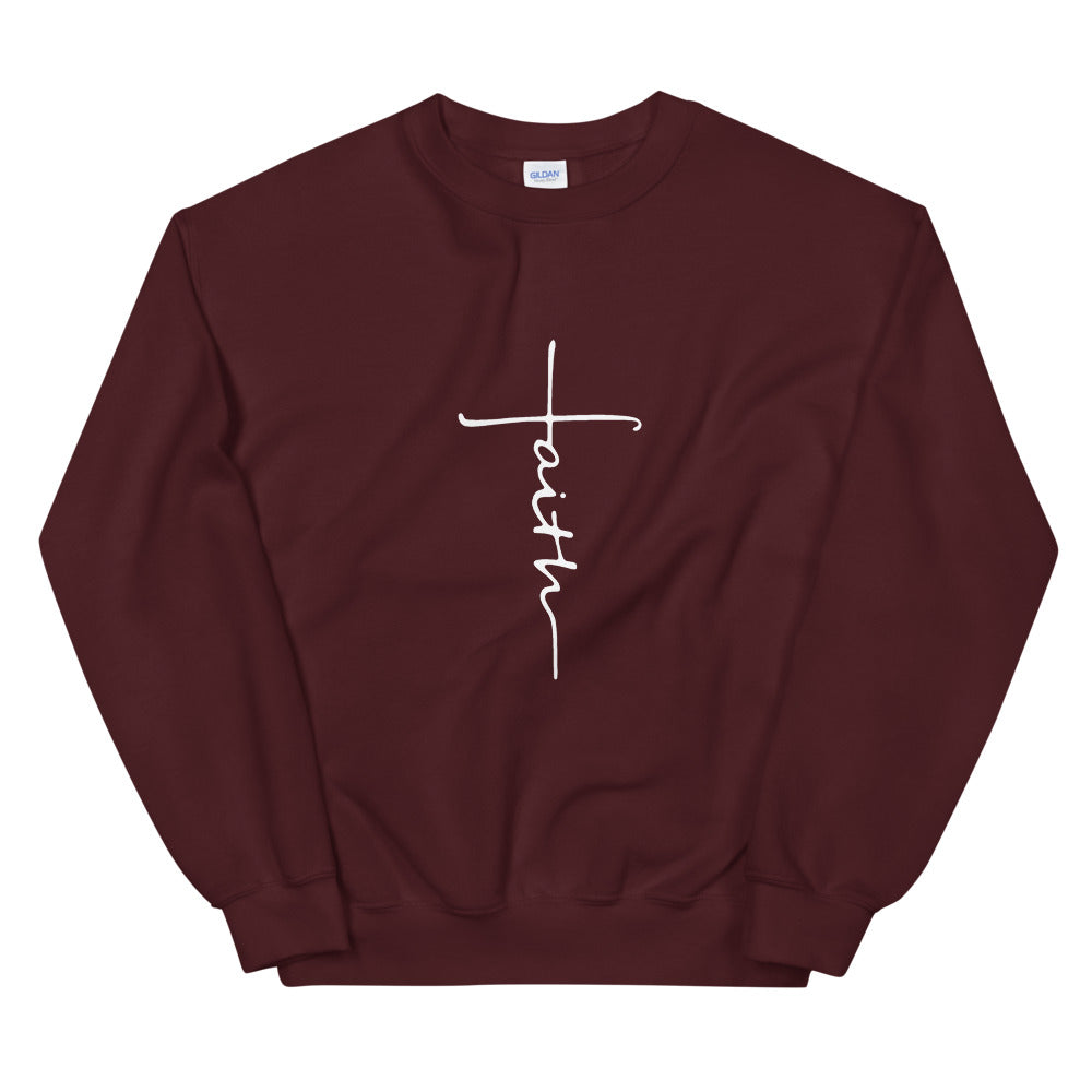 FAITH - Wht - Unisex Sweatshirt