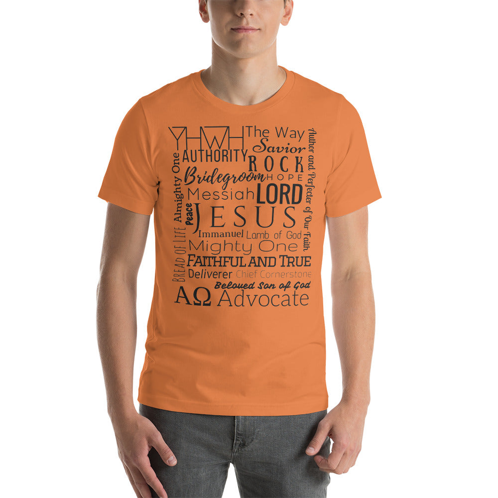 Jesus Name - Colors - Short-Sleeve Unisex T-Shirt