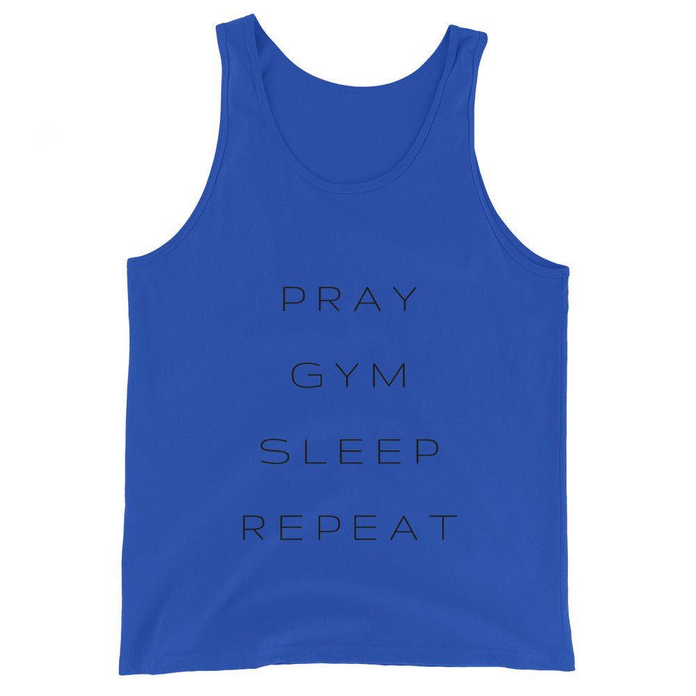 Pray Gym Sleep REPEAT - Unisex Tank Top