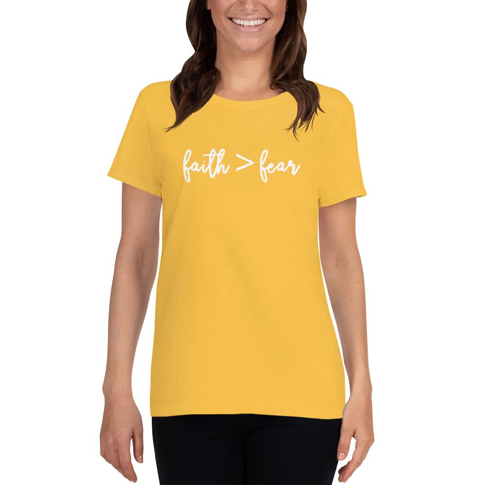 Faith > Fear - Women's short sleeve t-shirt