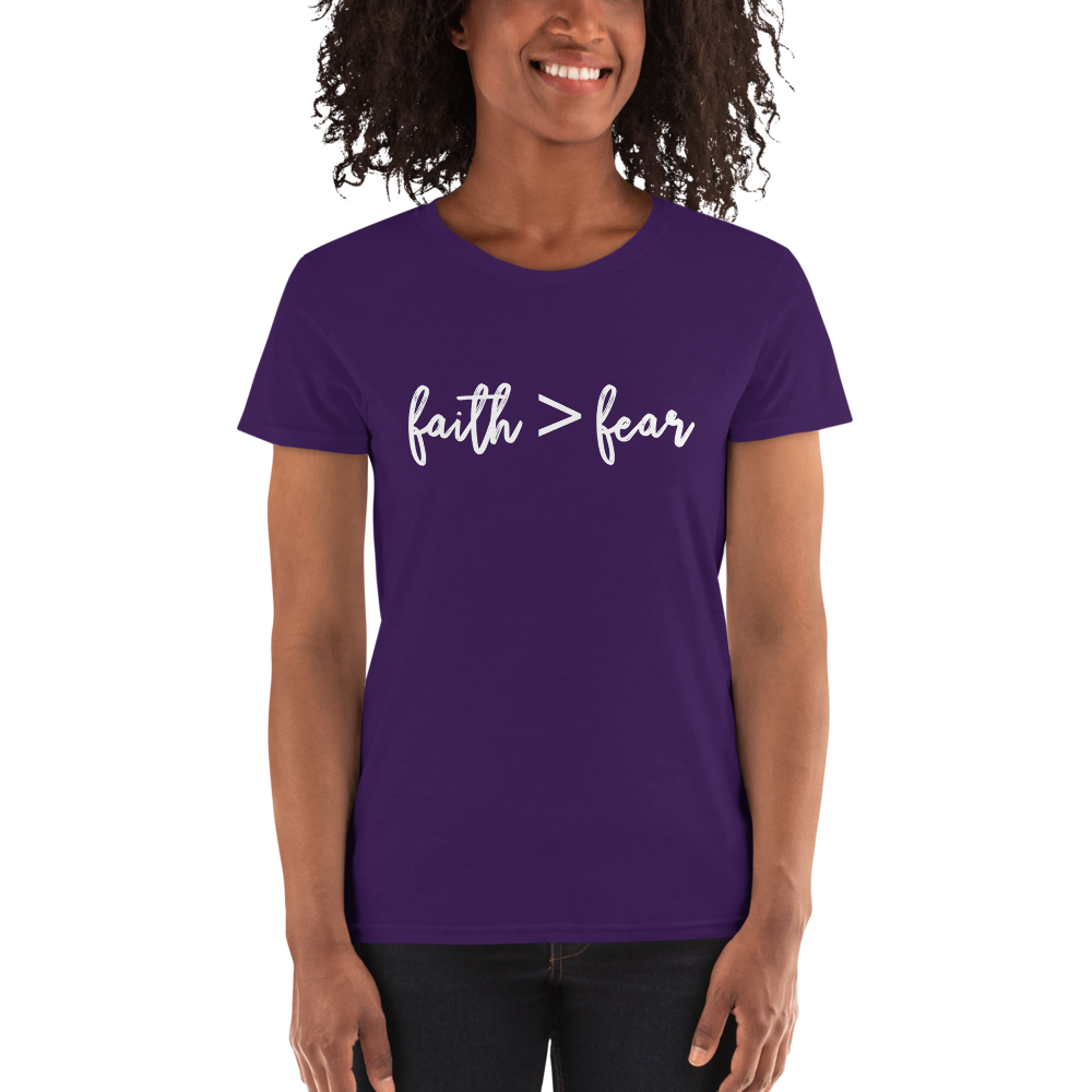 Faith > Fear - Women's short sleeve t-shirt