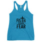 Faith over Fear - blk - Women's Racerback Tank