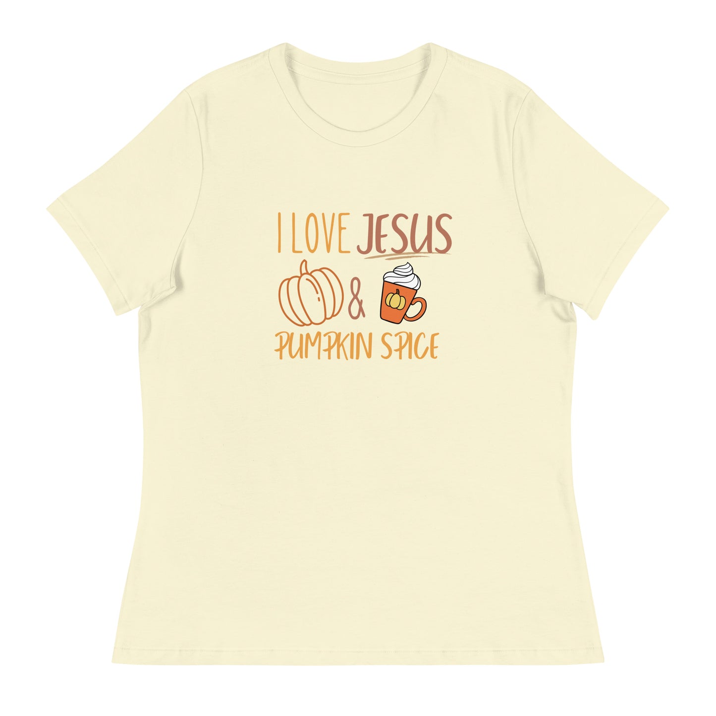 Jesus and Pumpkin Spice - Women's Relaxed T-Shirt