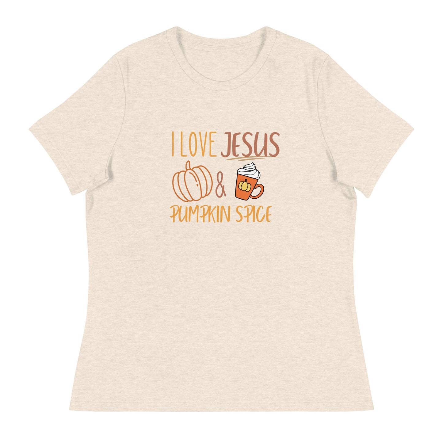 Jesus and Pumpkin Spice - Women's Relaxed T-Shirt